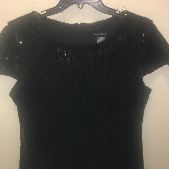 Beautiful Black Sequins Dress Size 12 - Picture 4 of 8